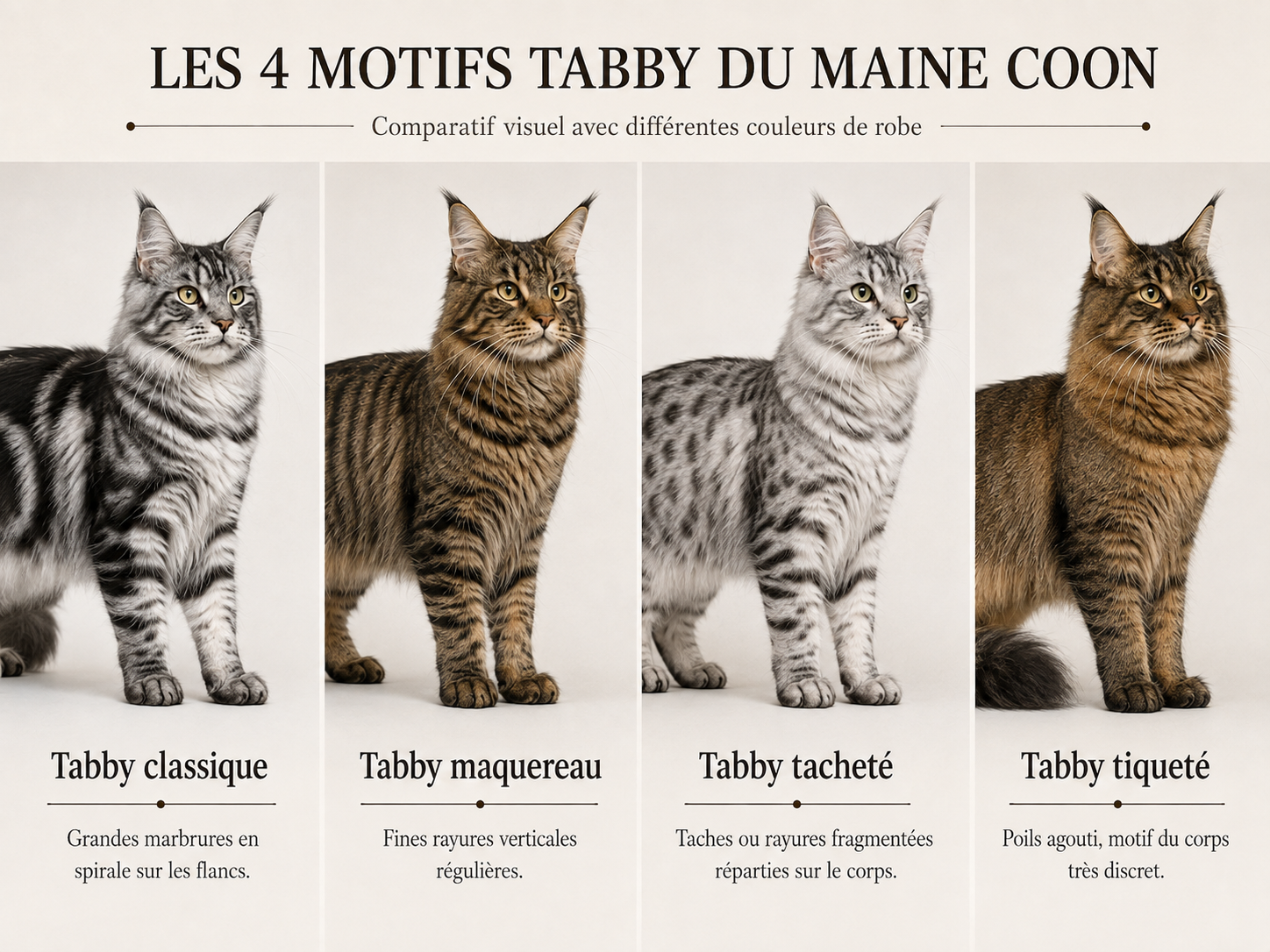 4 motifs du tabby les 4 motifs du tabby
