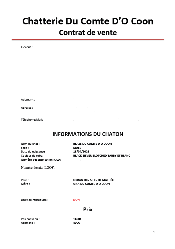Contrat Blaze 1
