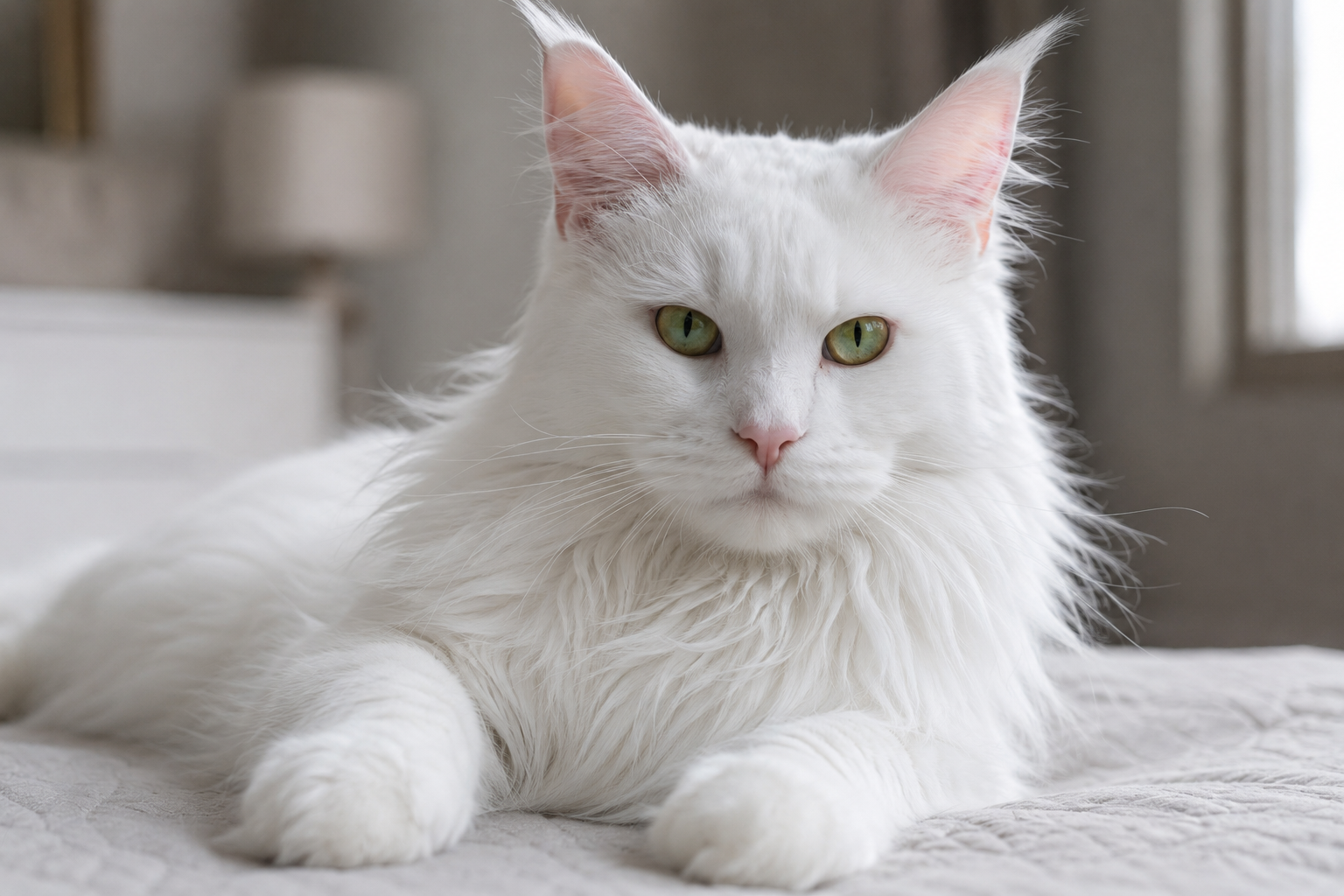 Maine coon blanc Maine coon blanc